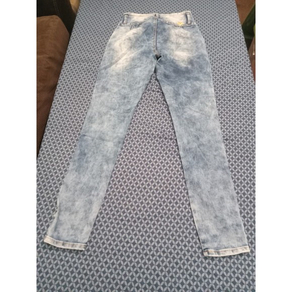 SIZE 9 JEANS STRETCH DENIM LIGHT BLUE, WAIST  28IN, 9-2 CUTIE 1409, BUTT LIFTING - Picture 9 of 11